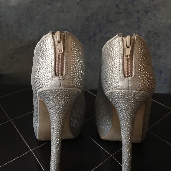 Rhinestone high-heeled booties - Picture 3 of 5